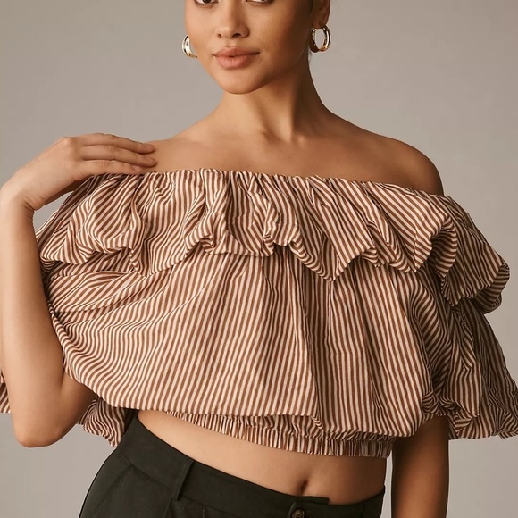 NWT Anthropologie Off Shoulder Bubble Top 2X - Picture 6 of 7